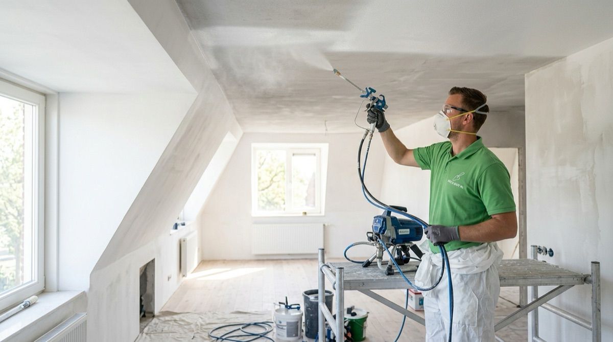 Latex spuitwerk door 24stukadoor